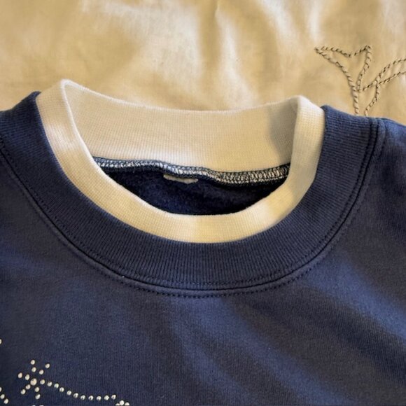 Vtg Womens Small Purple Tree Sweatshirt Bejeweled Grandma Holiday Christmas - Picture 11 of 11